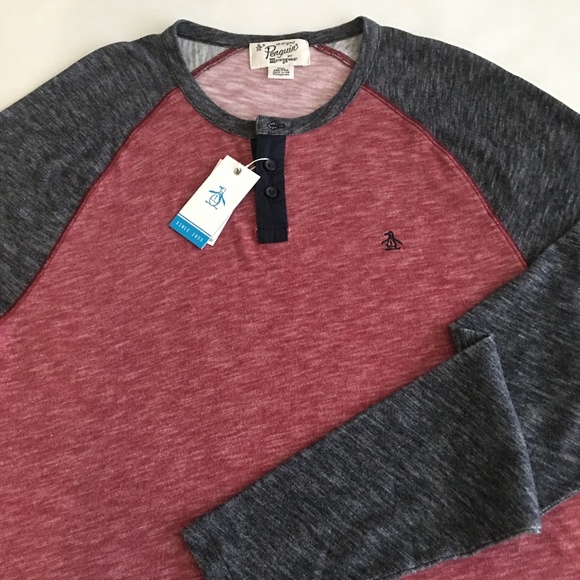 Original Penguin Color Block Slub Raglan Henley - Picture 6 of 6
